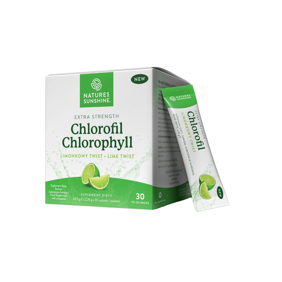 Chlorophyll in Lime-Flavored Sachets